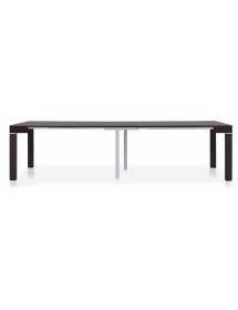 MOBILI 2G - CONSOLLE MODERNA LEGNO ALLUNGABILE TORTORA 90X50X75 VISTA APERTO