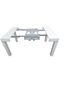 MOBILI 2G - CONSOLLE MODERNA LEGNO BIANCO FRASSINATO 110x50x75 VISTA MECCANISMO