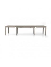 MOBILI 2G - TAVOLO MODERNO ALLUNGABILE ROVERE GRIGIO L.160 P.90 H.76 VISTA APERTO