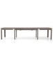 MOBILI 2G - TAVOLO MODERNO ALLUNGABILE ROVERE GRIGIO L.160 P.90 H.76 VISTA APERTO