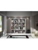 MOBILI 2G - Libreria moderna laminato bianco frassino  L.175 P.30 H.175 vista frontale