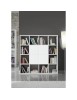 MOBILI 2G - Libreria porta Tv laminato bianco frassinato  L.175 P.30 H.175 vista frontale