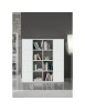 MOBILI 2G - Libreria porta Tv moderna laminato bianco frassino  L.175 P.30 H.175 vista frontale