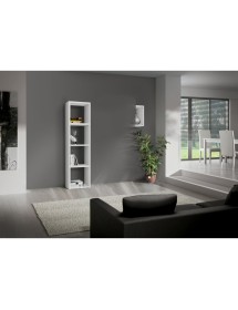 MOBILI 2G - Libreria porta Tv colonna bianco frassinato L46 P30 H175 vista laterale