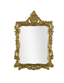 MOBILI2G - Specchiera in foglia oro rettangolare-sagomata-traforata Misure: L.70 x H.106 x 7