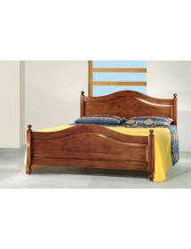 MOBILI 2G - Letto matrimoniale classico in legno tinta noce 175 H 112 P 212 vista laterale