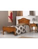 MOBILI 2G - Letto singolo interamente in legno di pioppo tinta noce VISTA FRONTALE