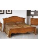 MOBILI 2G - Letto matrimoniale legno tinta noce  L 195 H 119 P 211 vista frontale