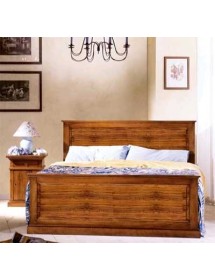 MOBILI 2G - Letto matrimoniale classico legno tinta noce  173x110x209 vista laterale