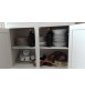 MOBILI 2G - Madia Credenza 2 porte 2 cassetti Arte povera bianco sporco L.105  P.42 H.85 VISTA APERTURA ANTE