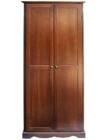 ARMADIO STIPO IN LEGNO NOCE SCURO ARTE POVERA 87x40x192 (520)