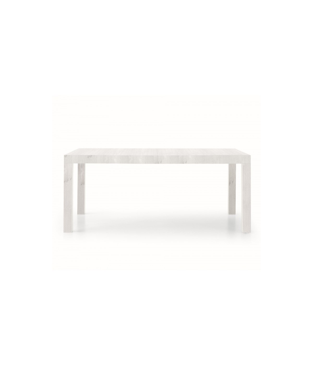 MOBILI 2G - TAVOLO RETTANGOLARE ALLUNGABILE BIANCO MISURE L.160 P.90 H.77 vista laterale