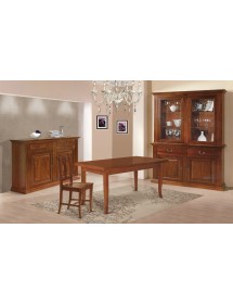 MOBILI 2G - CREDENZONE CLASSICO LEGNO 2 PORTE FINITURA BASSANO 177x48x110H VISTA COMPLETA