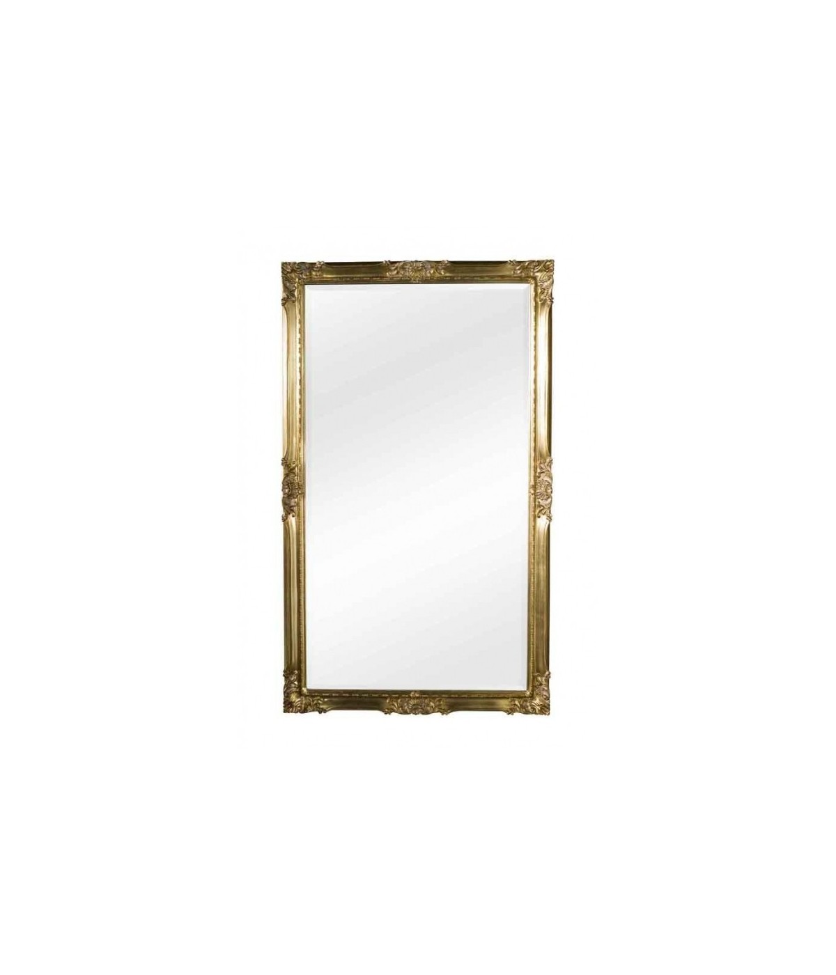 MOBILI2G - Specchiera in foglia oro rettangolare Misure: 72 x 92 x 5,5