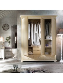 ARMADIO IN LEGNO 3 ANTE SHABBY VARI COLORI 183x62x227
