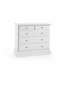 MOBILI 2G - CAMERA DA LETTO MATRIMONIALE COMPLETA - FINITURA BIANCA VISTA CASSETTIERA