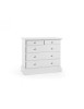 MOBILI 2G - CASSETTIERA 5 CASSETTI CLASSICA SHABBY BIANCO 117x51x101 vista frontale