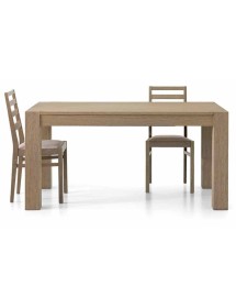 MOBILI 2G - Set 2 Sedie in legno massello imbottita rovere seppia 42,5x37,5x90 VISTA FRONTALE