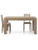 MOBILI 2G - Set 2 Sedie in legno massello imbottita rovere seppia 42,5x37,5x90 VISTA FRONTALE
