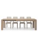 MOBILI 2G - Set 2 Sedie in legno massello imbottita rovere seppia 42,5x37,5x90 VISTA FRONTALE