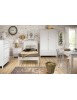 MOBILI 2G - ARMADIO MODERNO 2 ANTE LEGNO SHABBY BIANCO 125X61X200 VISTA COMPLETA
