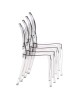 MOBILI 2G - Set 4 Sedie Design Moderne Polipropilene Trasparente 50,5x48,5x94 vista frontale impilabile