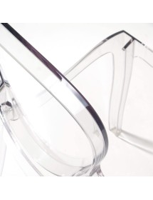 MOBILI 2G - Set 4 Sedie Design Moderne Polipropilene Trasparente 50,5x48,5x94 vista frontale schienale