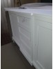 MOBILI 2G - Madia Credenza legno 2 Porte 4 Cassetti bianco 201 x 52 H 113 vista laterale