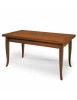 MOBILI 2G - Tavolo rettangolare allungabile legno classico Noce Arte Povera 180 x90 VISTA LATERALE