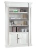 Libreria classica 2 porte 4 vani a giorno 140x40H.220cm bianco opaco VISTA FRONTALE