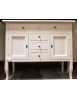 MOBILI 2G - MADIA CREDENZA IN LEGNO BIANCO OPACO 100x40x85h vista frontale