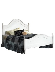 MOBILI 2G - LETTO MATRIMONIALE LACCATO BIANCO OPACO 174X216X148 VISTA FRONTALE