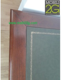 MOBILI 2G - SCRITTOIO SCRIVANIA CON INSERTO PELLE FINITURA NOCE cm 150x74x81H VISTA PIANO ECOPELLE