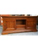 MOBILI 2G - PORTA TV IN LEGNO 2 ANTE SCORREVOLI NOCE BASSANO L.169 P.53 H.75 vista frontale