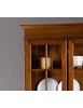 MOBILI 2G - CRISTALLIERA CLASSICA 3 PORTE IN LEGNO TINTA NOCE 156X42X213 vista porta
