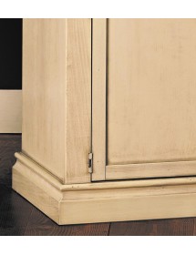 MOBILI 2G - PORTA TV IN LEGNO ARTE POVERA SHABBY AVORIO PATINATO 84xP40x81 vista colore