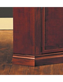 MOBILI 2G - PORTA TV IN LEGNO ARTE POVERA AD ANGOLO TINTA NOCE 70x70xH75 vista zoccolo