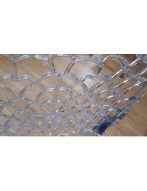 MOBILI 2G - SET 4 SEDIE DESIGN MODERNE POLICARBONATO TRAFORATE VISTA SCHIENALE