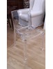 MOBILI 2G - SET 2 SEDIE MODERNE POLICARBONATO TRASPARENTE VISTA FRONTALE