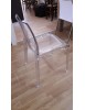 MOBILI 2G - SET 2 SEDIE MODERNE POLICARBONATO TRASPARENTE VISTA LATERALE