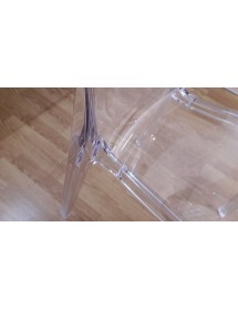 MOBILI 2G - SET 2 SEDIE MODERNE POLICARBONATO TRASPARENTE VISTA FRONTALE VISTA SEDUTA