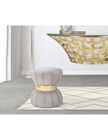 Sgabello flower grigio cm 40x44