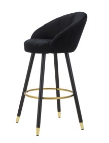 Sgabello bar prague nero cm 55x56x104 (altezza seduta 80cm)