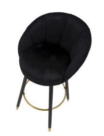 Sgabello bar prague nero cm 55x56x104 (altezza seduta 80cm)
