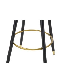 Sgabello bar prague nero cm 55x56x104 (altezza seduta 80cm)