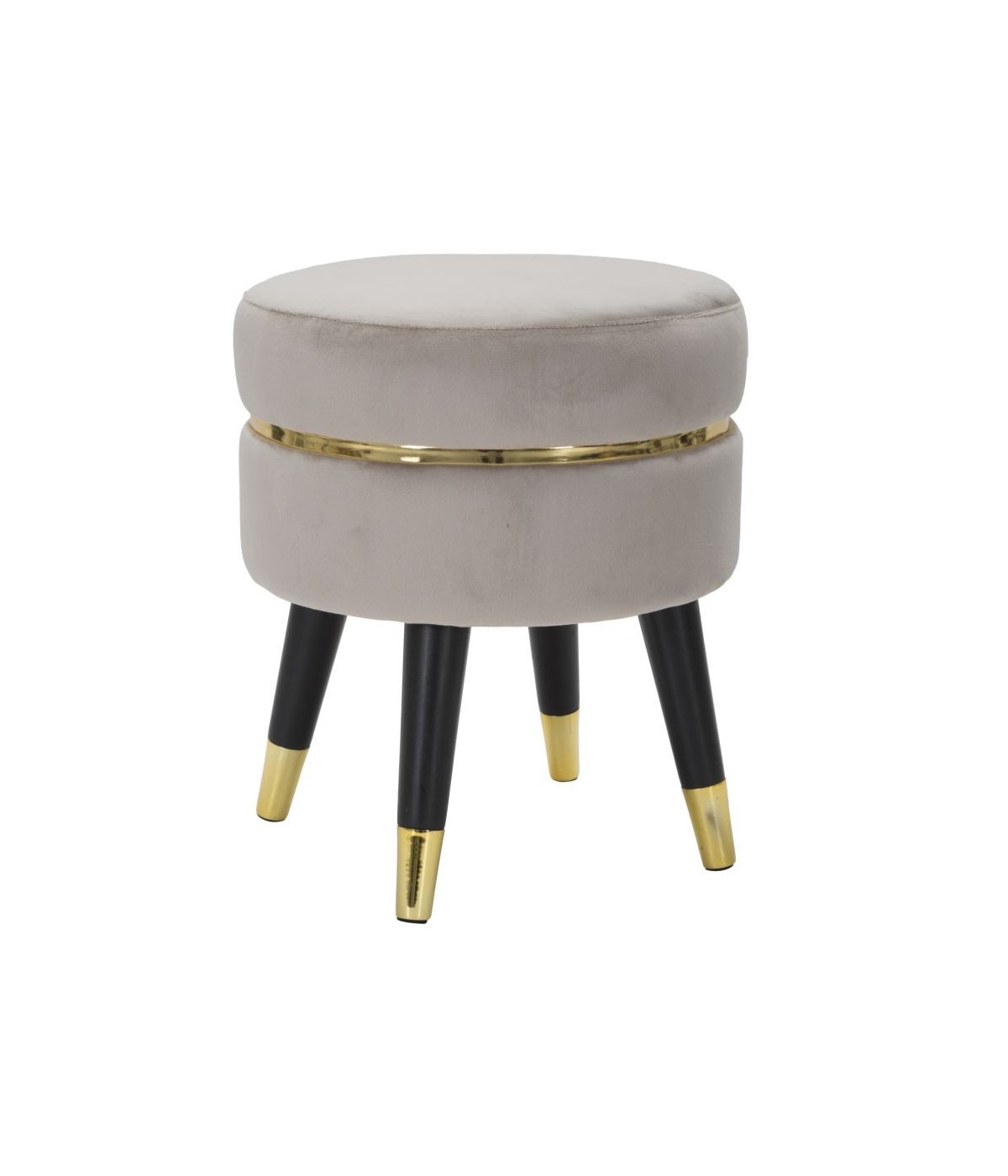 Sgabello paris grigio/gold cm 35x40,5