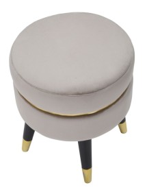 Sgabello paris grigio/gold cm 35x40,5