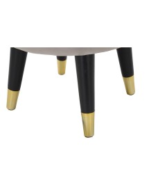 Sgabello paris grigio/gold cm 35x40,5