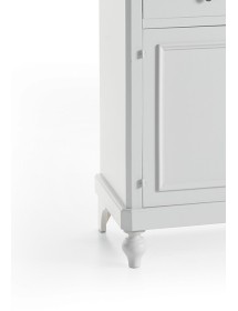 MOBILI 2G - Cristalliera 3 ante arte povera napoletana bianco l.160 p.50/41 h.221 VISTA GAMBE