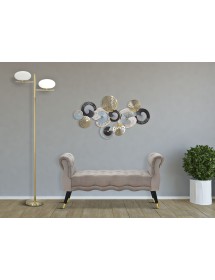 Panchetta paris grigia/gold cm 120x40x60